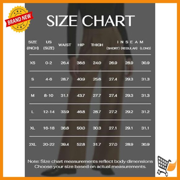 High Waisted Work Pants Business Casual Office Trousers with Pockets - Picture 7 of 8